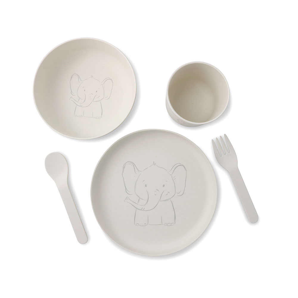 PLA Kindergeschirr Set "Elefant", 5-teilig