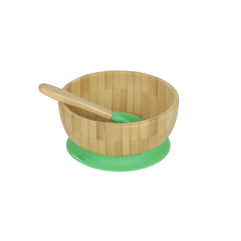Bambusschalen-Set, rund, grün