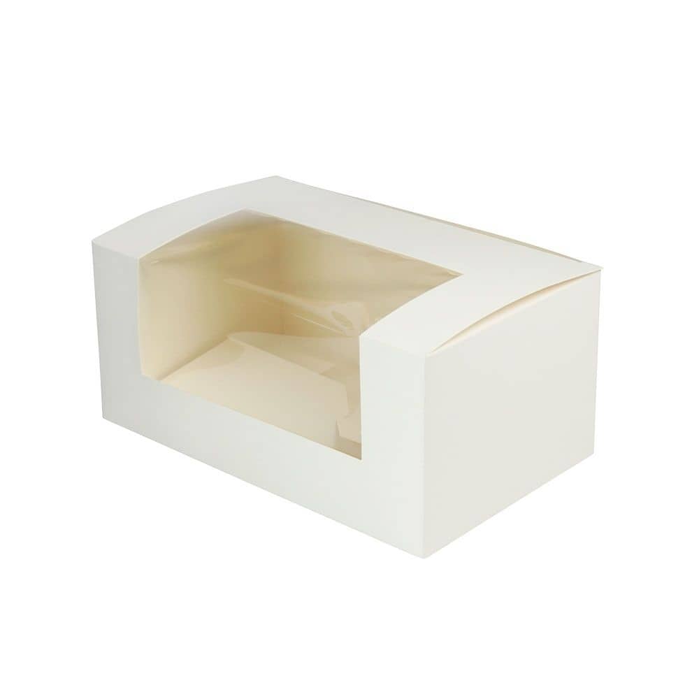2er Cupcake Boxen mit Fenster, 18x11x8cm