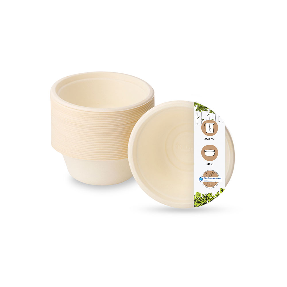 Holzfaser-Schalen 350 ml, rund