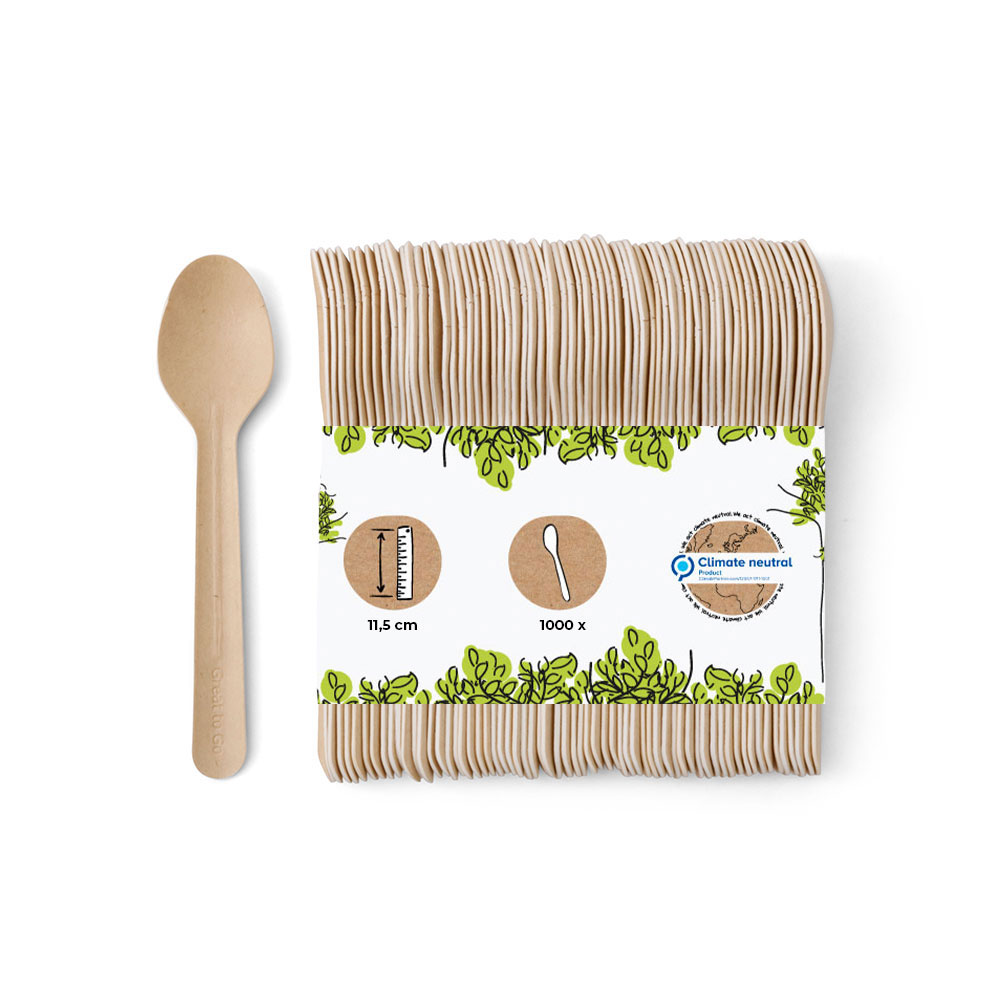 Papier-Teelöffel 11,5 cm, braun