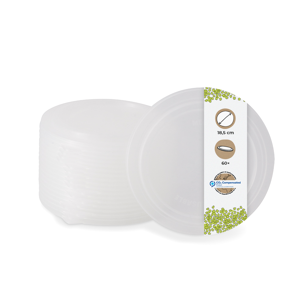 Mehrweg-Schalen-Deckel Ø 185 mm, PP, transparent